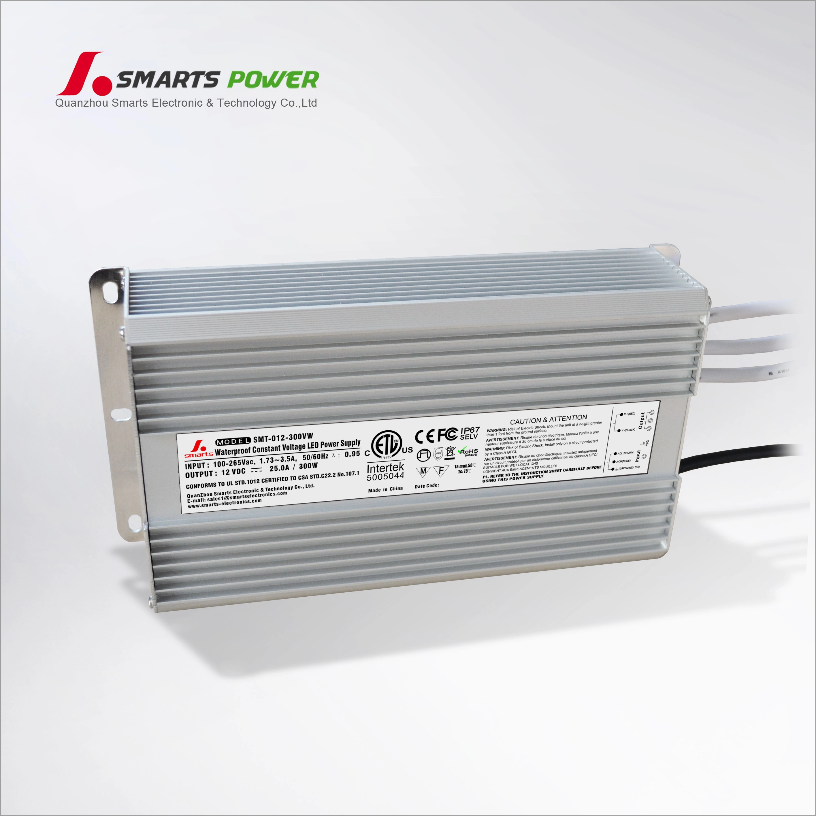 AC to DC 12V 300W Constant voltage LED power supply