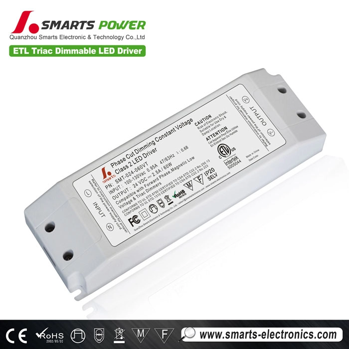 waterproof IP67 triac dimmable 24v 60w LED power supply