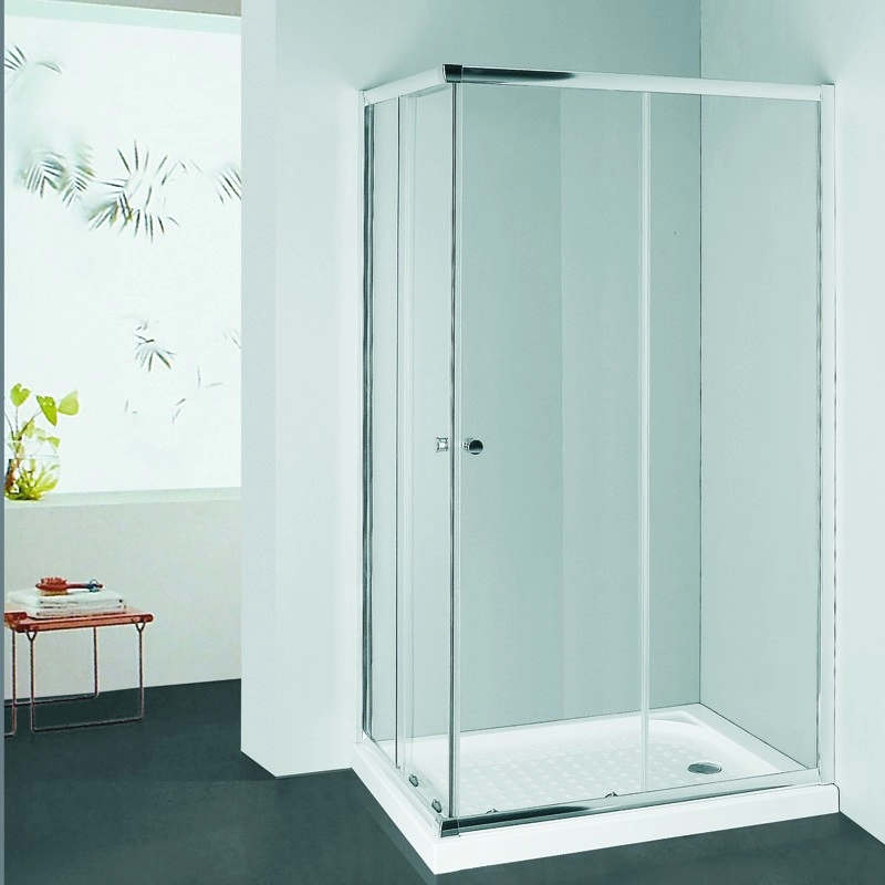 tempered glass shower doors sliding corner entry