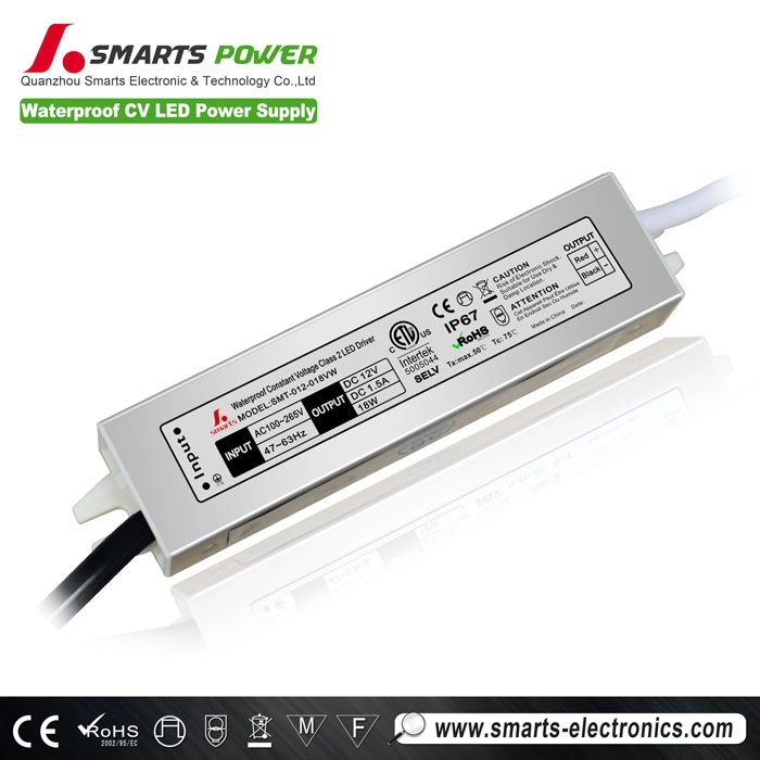 AC to DC 12V 18W Constant voltage LED power supply