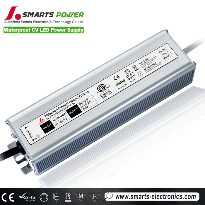 AC to DC 12V 72W Constant voltage LED power supply