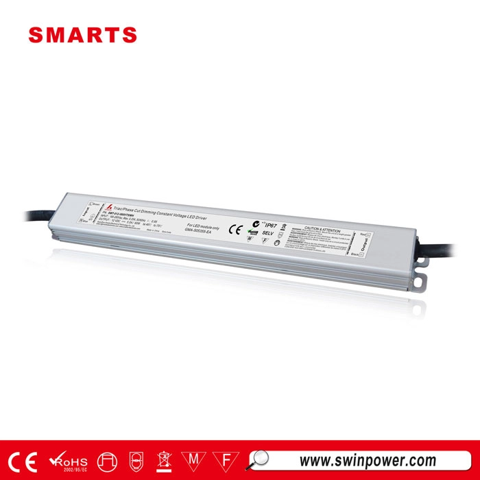 Slim triac dimmable constant voltage waterproof 12v 60w led power supply