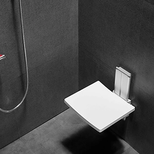 Adjustable shower seat wall mounted for elderly