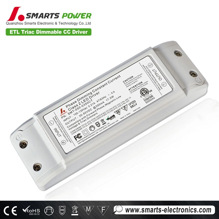 Class2 power unit 350mA 17.5w triac dimmable LED power supply