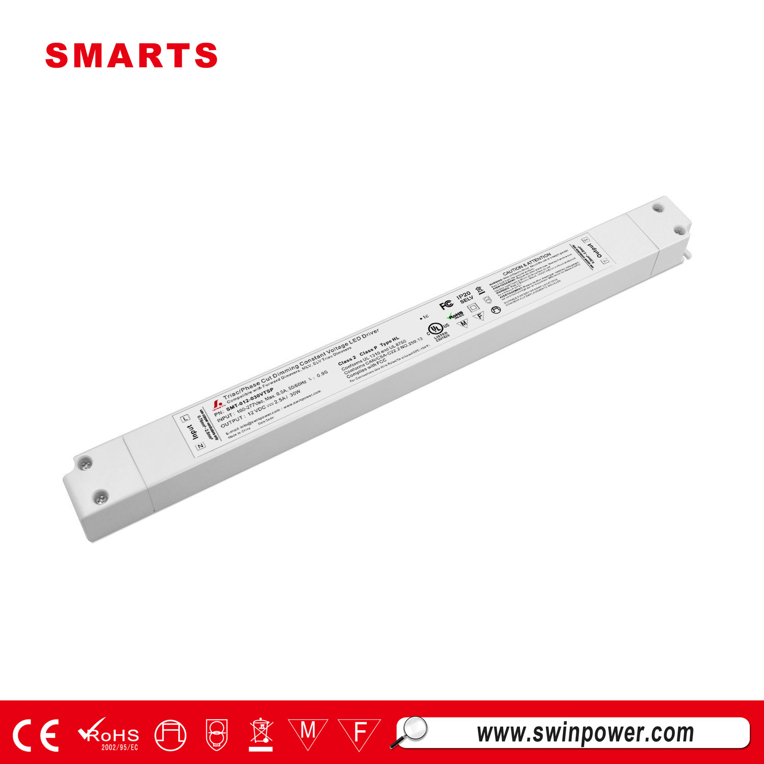 Triac Dimmable Driver White UL ROHS Led 30w Driver Led Panel Driver