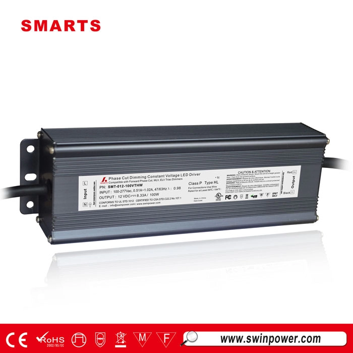 12v 24v 96W power supply Aluminum 100-277VAC input led driver for led lighting
