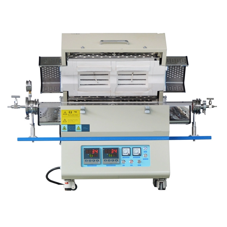 Lab 1200-1200C Double Zone Tube Furnace for Atmosphere Sintering