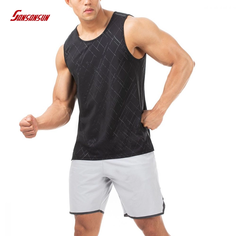 Men Casual Wear Printed Workout Sports Oversize Vest
