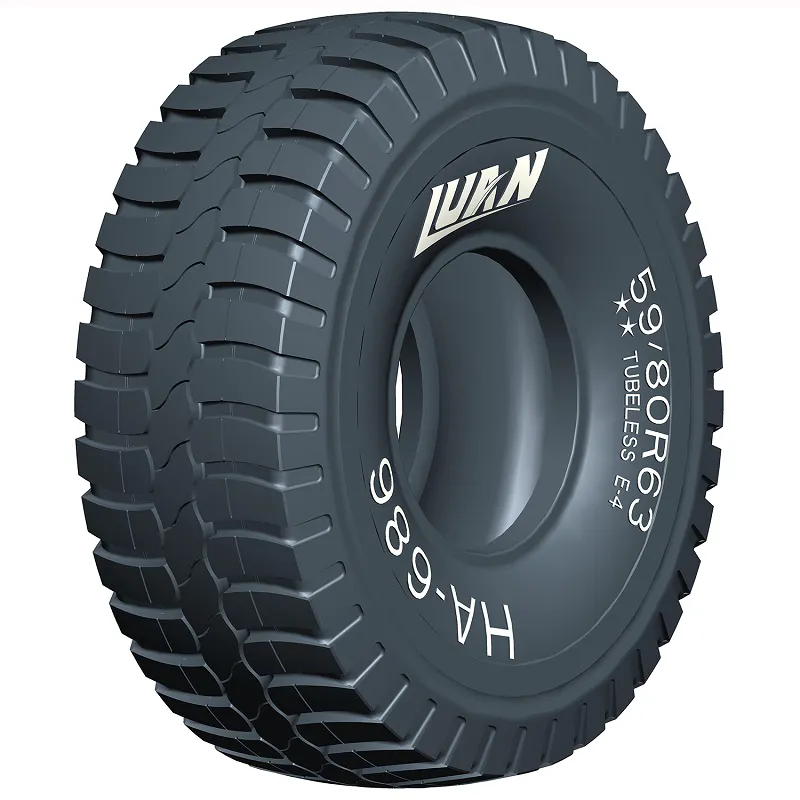 The Largest Off-the-Road Tires 59/80R63 mounted on OTR Trucks XCMG DE400