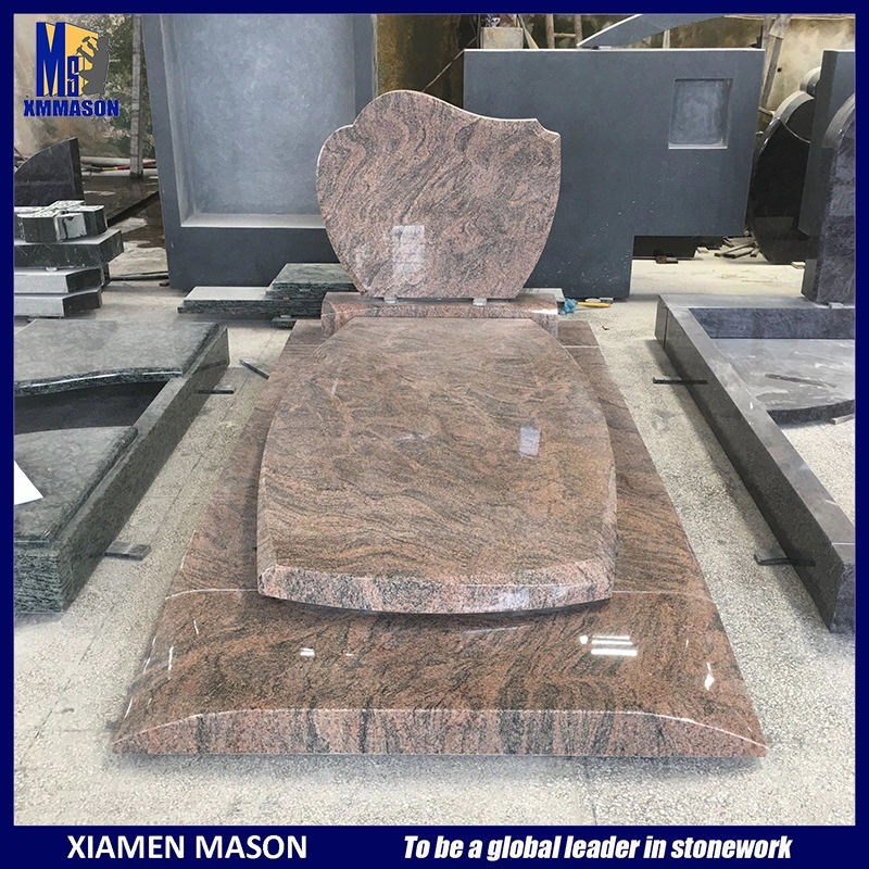 French Indian Juparana Granite Tombstone
