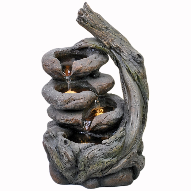 Forest Spring Woodland Falls Water Feature with LED light