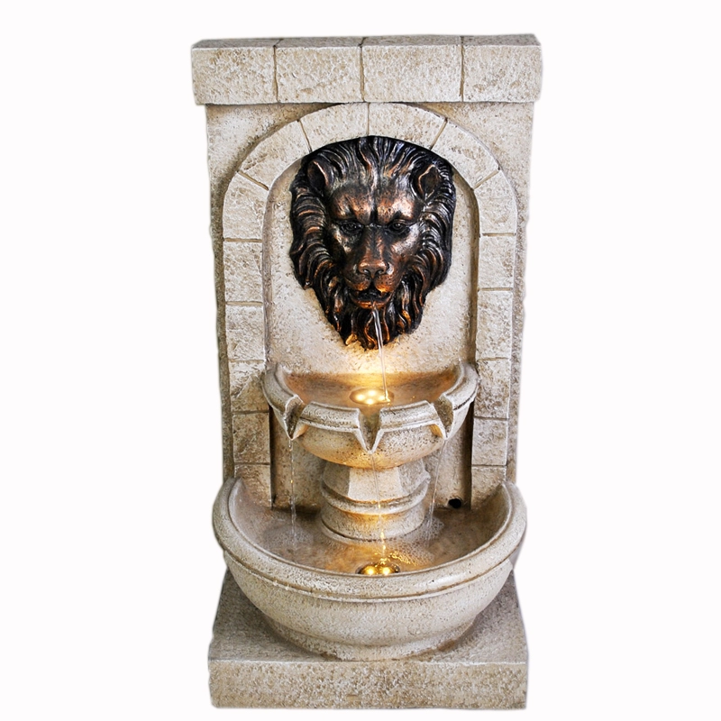 Large Lion Head with Bowl Water Feature