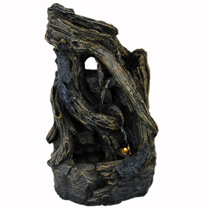 Aqua Creations Twisted Woodland Falls Water Feature with LED Lights