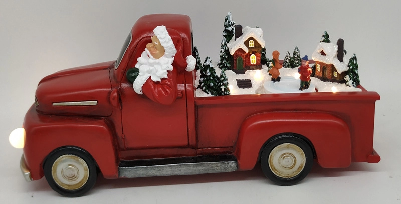 LED Santa Claus' Car With Moving Around The Kids