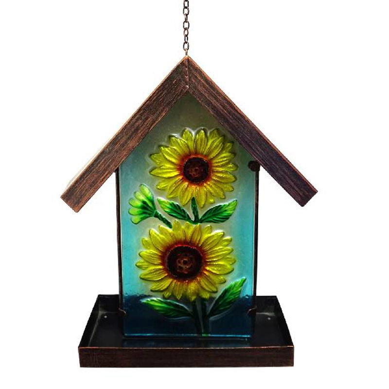 Beautiful Solar Bird Feeder With light,Sunflower Home, Garden Hanging Bird Feeder