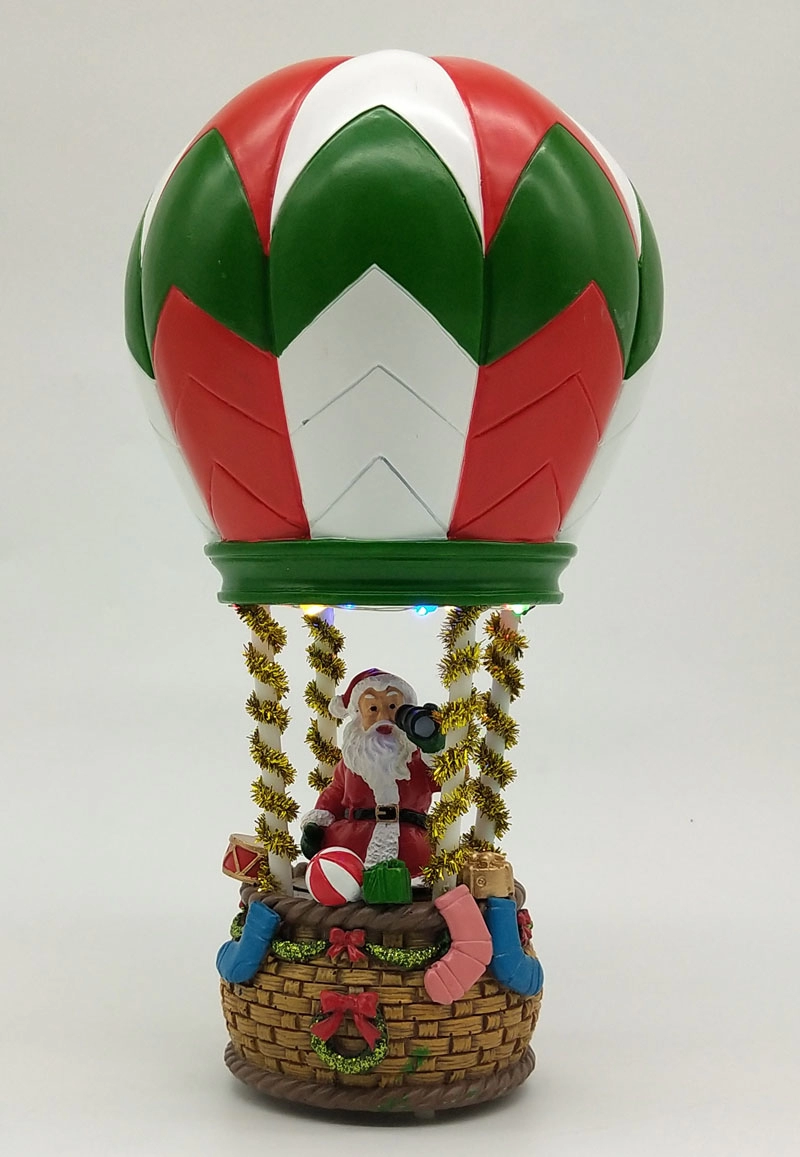 LED Santa's Hot Air Ballon With Looking Around The Santa Claus