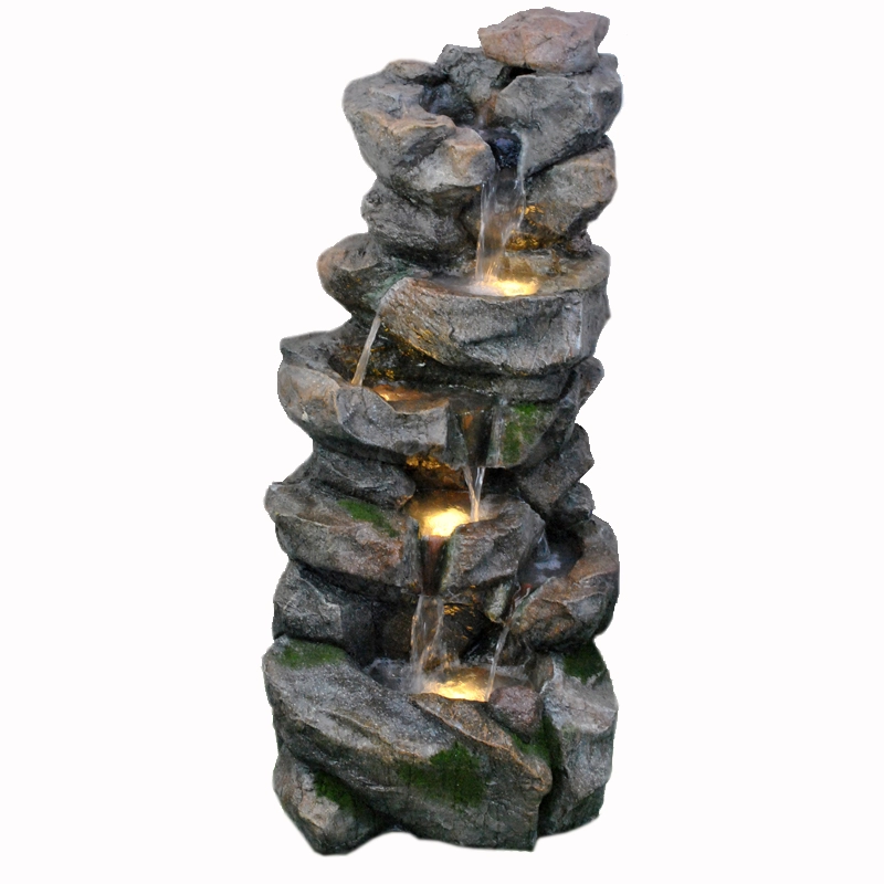Stony Rock Waterfall Indoor and Outdoor Water Fountain Feature LED lighted
