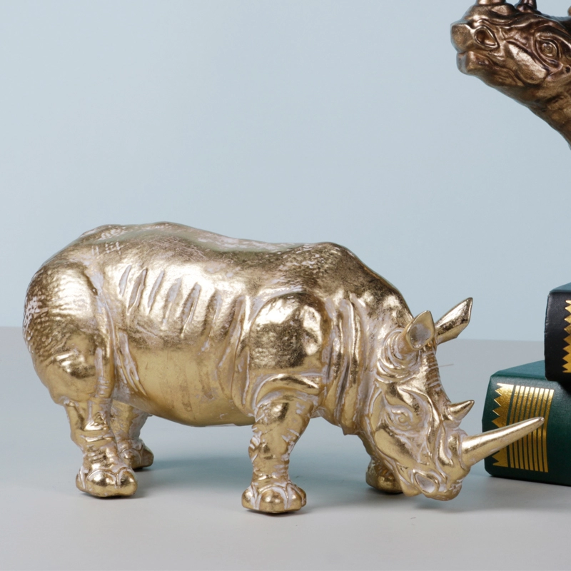 Modern Home Décor Rhino Statues Resin Decoration