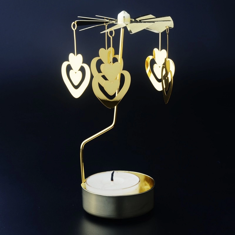 Spinning candle holder for home decoration