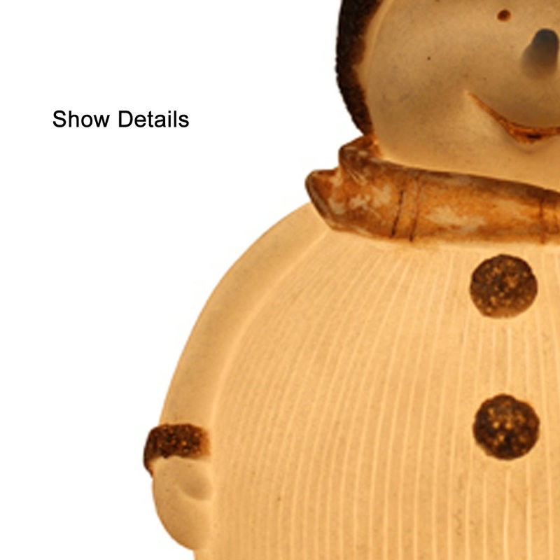 Best Seller White Christmas Ribbed Snowman Lamp For Indoor Use