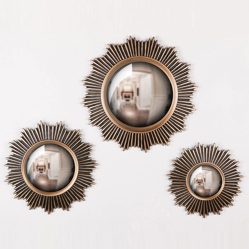 Modern Convex mirror with clear line in different colors