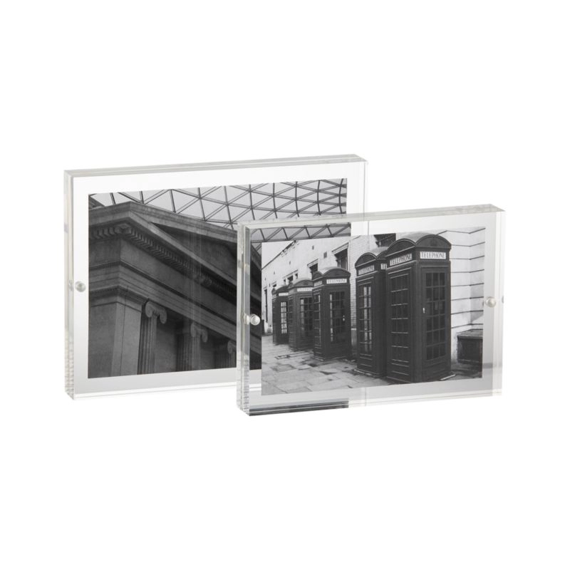 Transparent acrylic maganet Photo frame with two sides