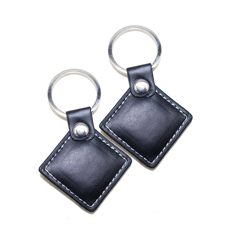 RFID/NFC 13.56MHz Leather PU Keychain Fob