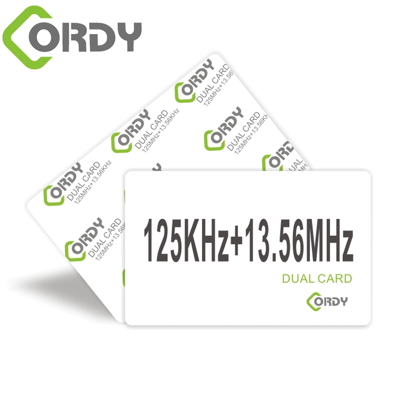 RFID hybrid card 13.56MHz + 125KHz card with 2 chipsets