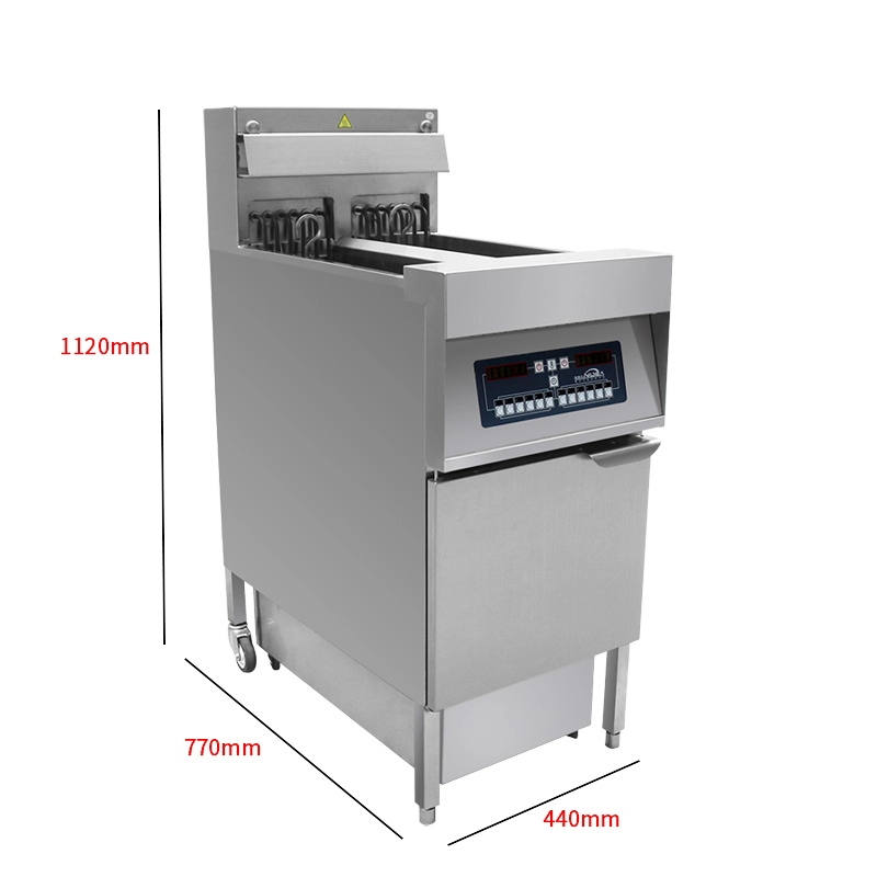 Double cylinder Electric Open Fryer with Oil Filter System