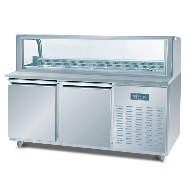 WMG1 WMG1 1.8m Full Stainless Steel Sandwich Pre Table Under Counter Commercial Refrigerator