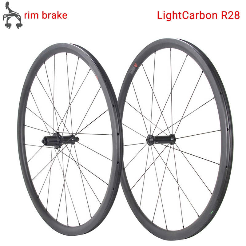LightCarbon R28 Economical Carbon Wheel Rim Brake 700C Road Carbon Wheel With Cheap Price