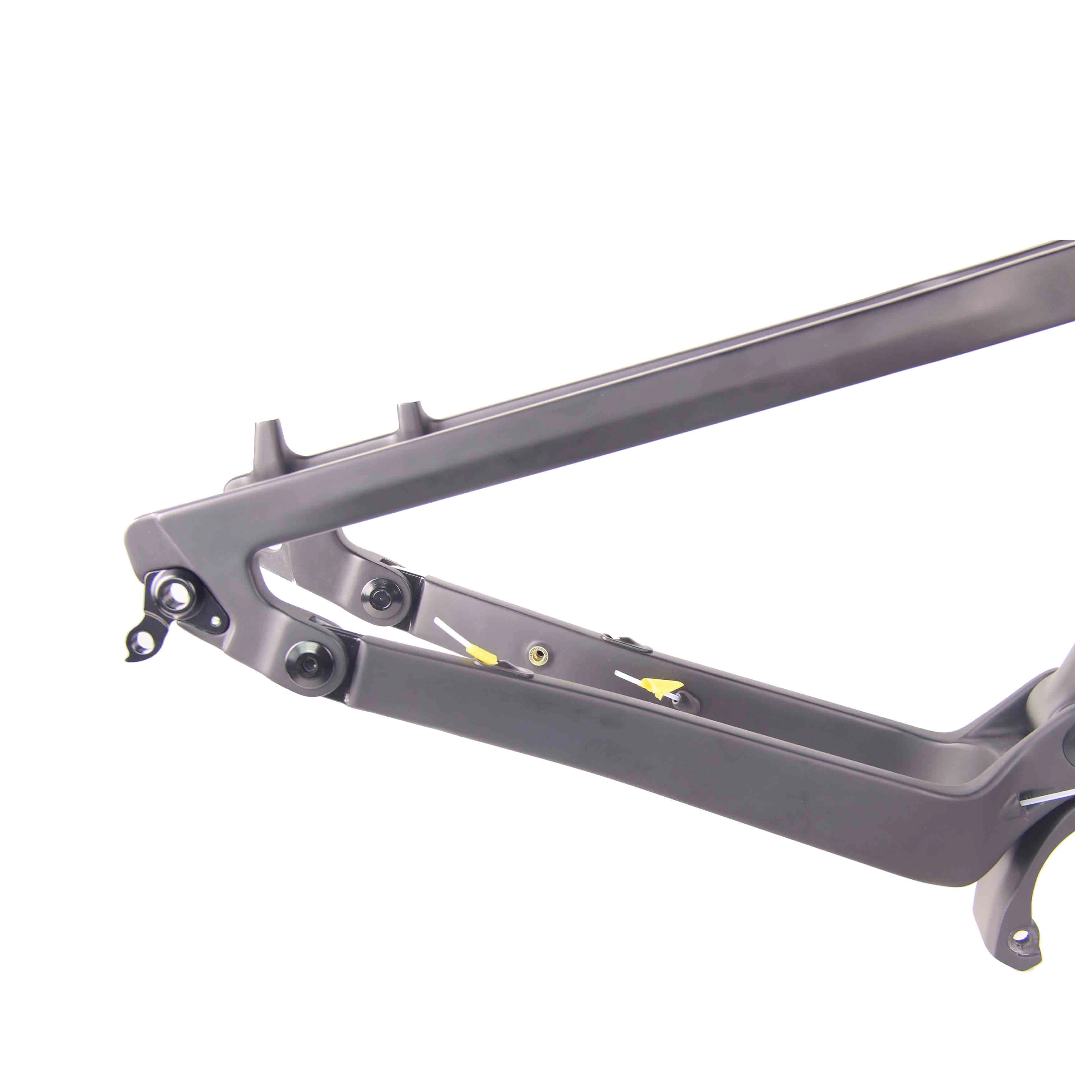 New LightCarbon Enduro Full Suspension Ebike frameset designing for Bafang motor