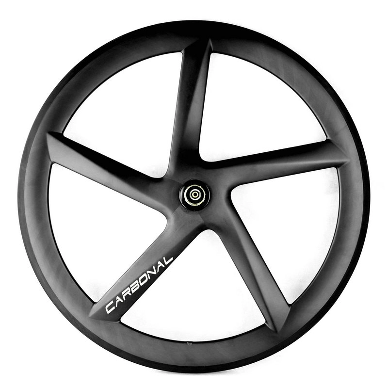 Carbon 5 spoke wheels 55mm deep clincher tubeless ready rear wheel