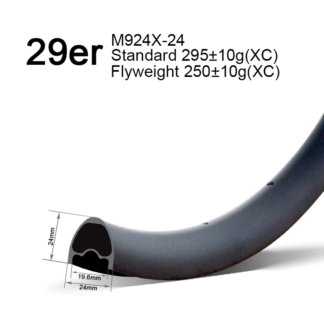 29er 24mm  Width 24mm Depth Lightweight Carbon XC Rims