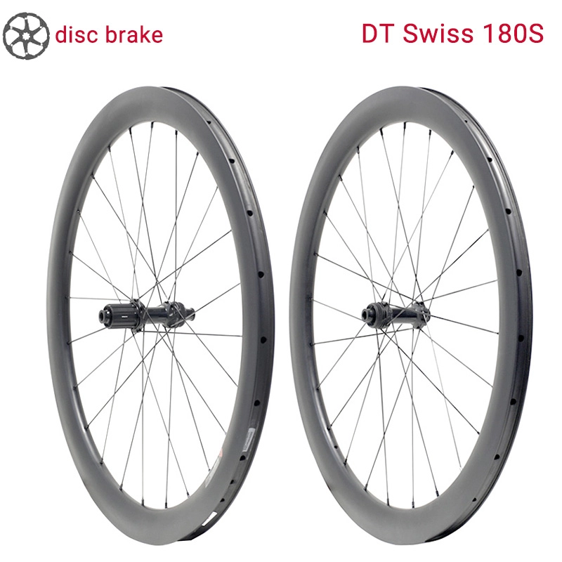 LightCarbon disc brake carbon road wheelset with DT180 hubs