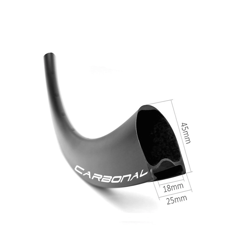 Carbon rim 700c clincher 45mm deep U shape for disc brake wheel