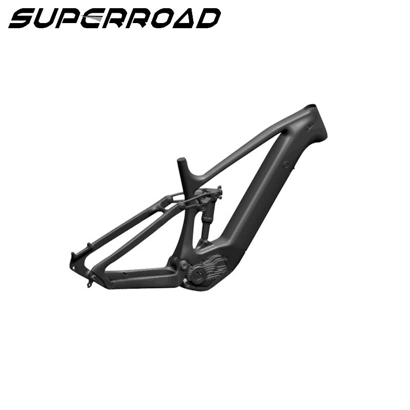 Superroad E Bike Carbon Frame Suspension Toray Enduro Frame Fork