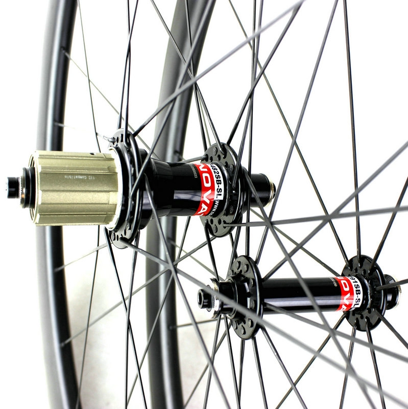 Novatec 291/482SL hub + Pillar 1420 spoke custom road bike carbon wheels