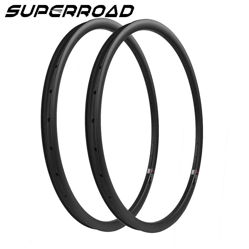 Superroad Cheap 30mm Mtb Rims 27.5 Inches T700 650C Carbon Cross Country Bike Tubeless Ready Rims