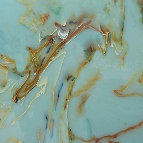TR8003-Water Overflow Fluorescent Blue Translucent Onyx Stone Slabs