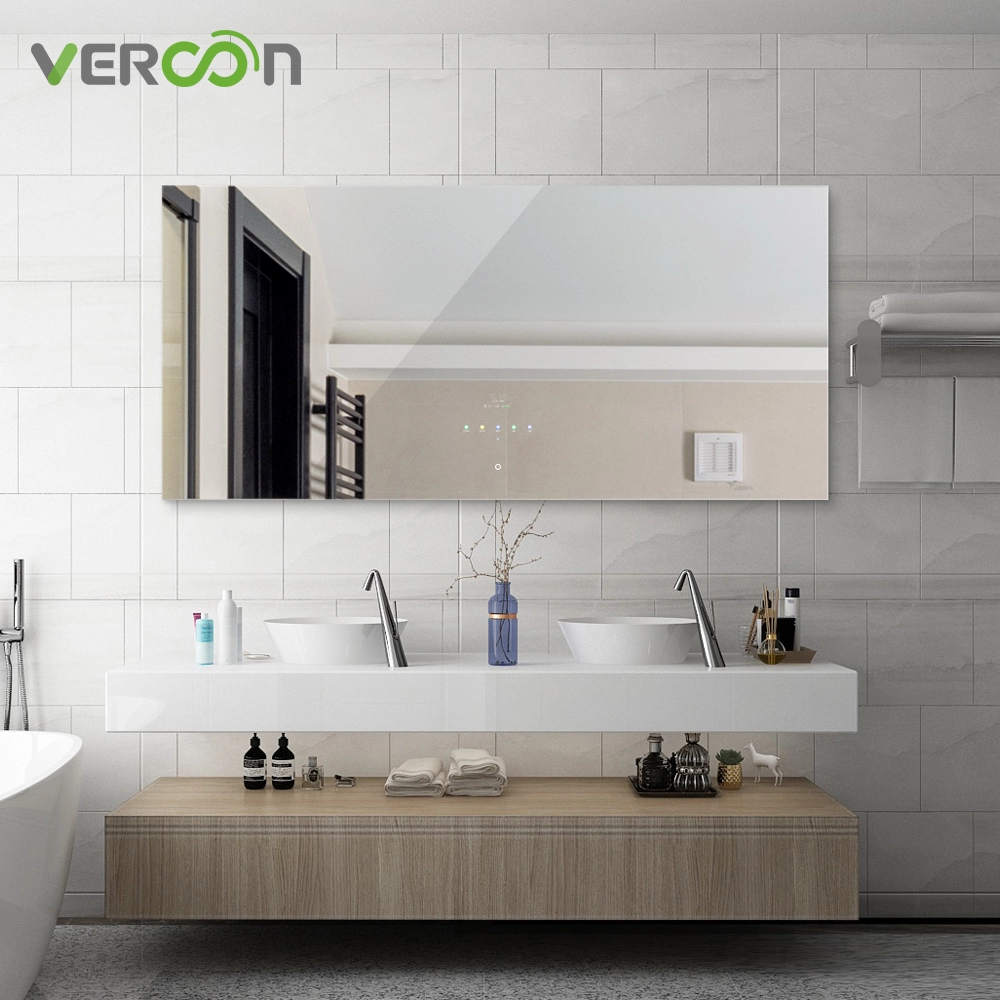New arrive the first android os 11 smart bathroom mirror in the world round rectangle bathroom vanity mirrors on sale