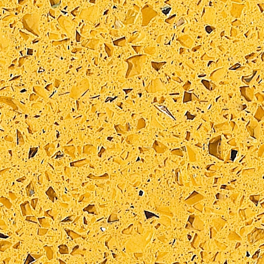 OP1802 Stellar Yellow Color Artificial Quartz For Cabinet Kitchen Top