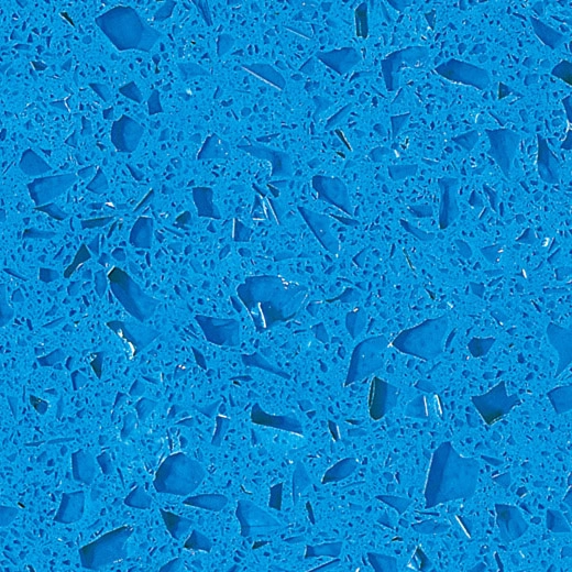 OP1813 Stellar Light Blue Flooring Quartz Tiles From China