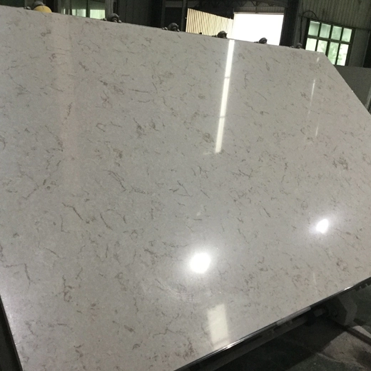 OP6014 Carrara Grey color quartz resin countertops manufacturer