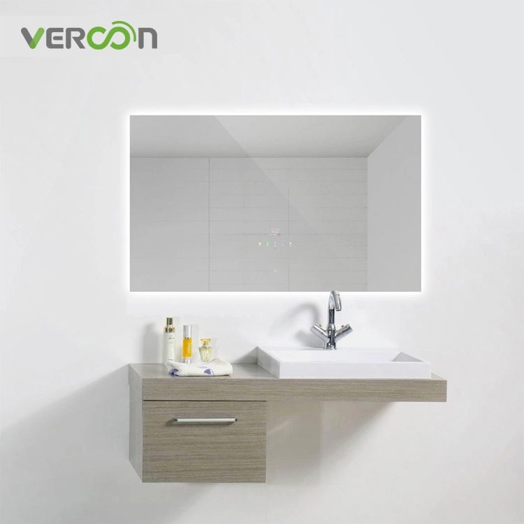 New Arrive Europe American Backlit Smart Bath Mirror with 10.1 Inch Touch Screen Magic Mirror TV for Real Estate