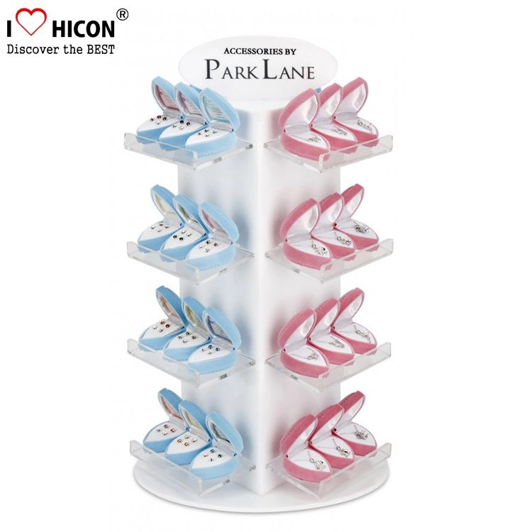 White Acrylic Floor Jewelry Display Holder Stand Supplies For Wholesale