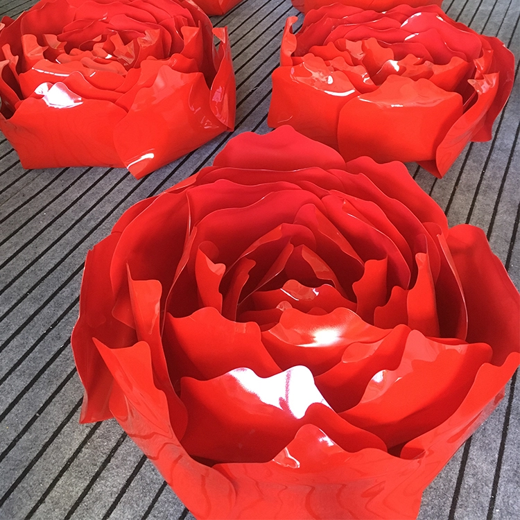artificial red acrylic decorative rose props