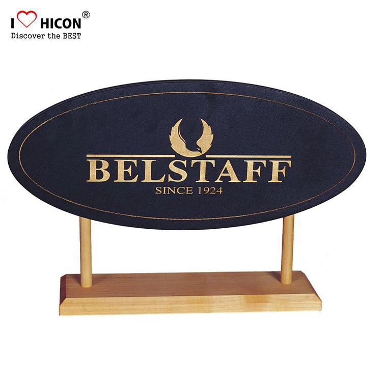 Classic Customized Golden Wood Display Shelf Sign Accessories