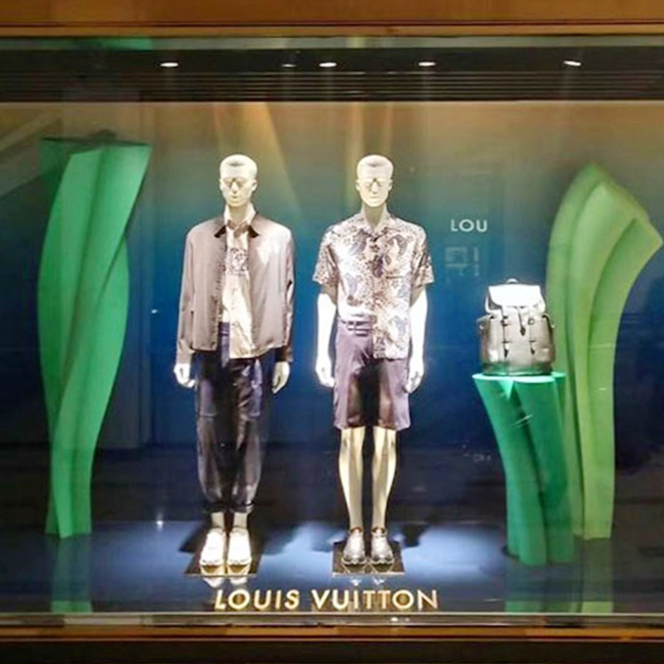Fashion brand store summer window display props