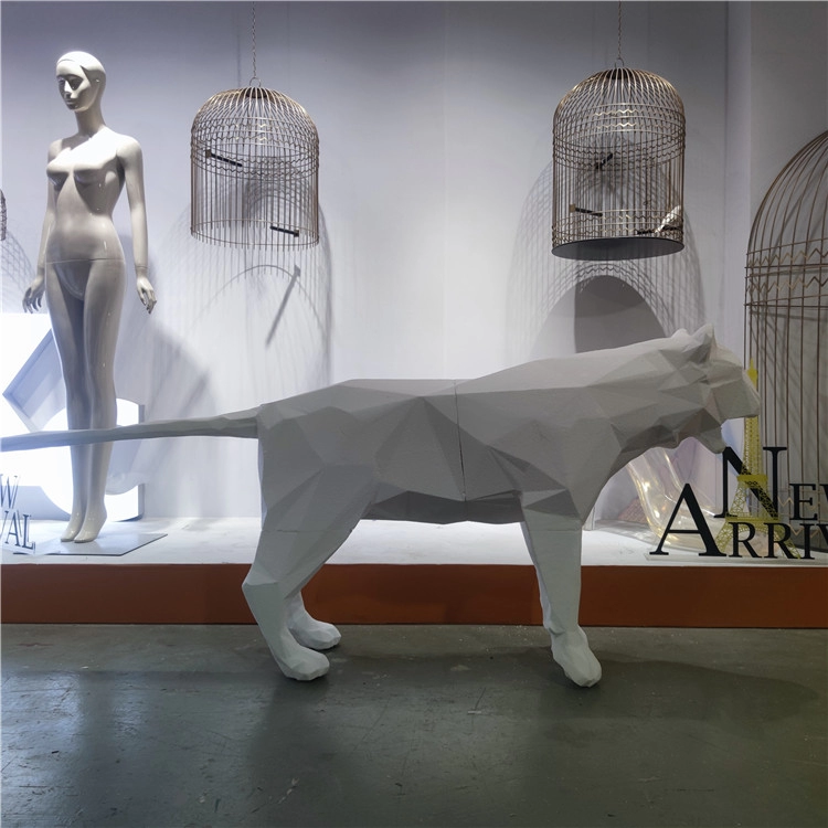 Wholesale abstract design fiberglass panther statue
